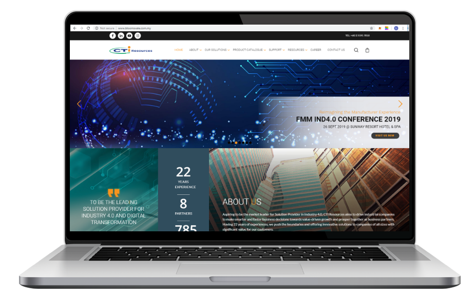 AdsMunch Web Design Malaysia | Our Web Application work for a 'The Industrial Internet of Things (IIoT)' provider